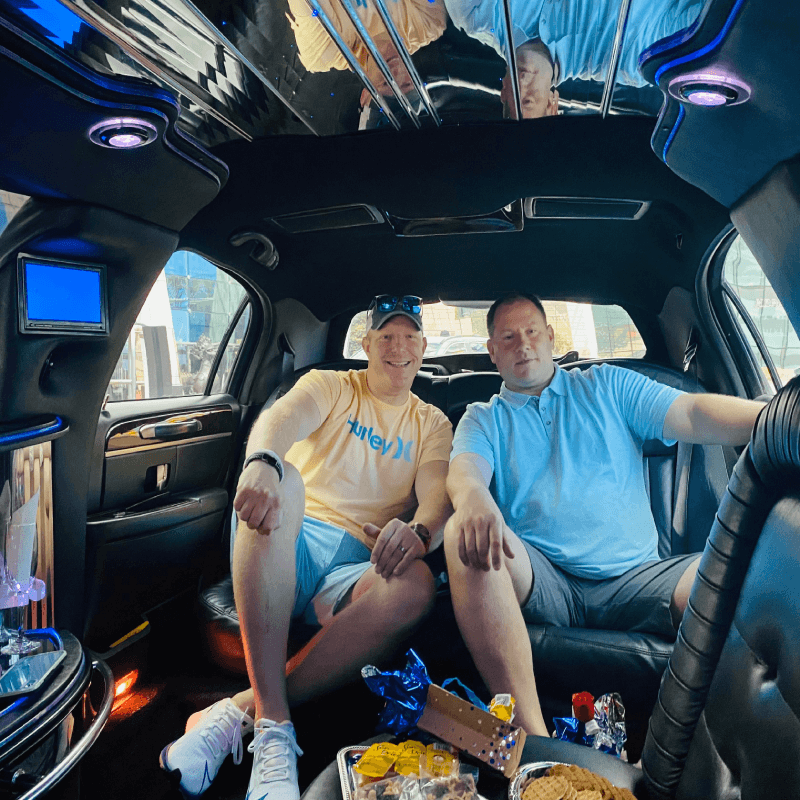 Passengers in limo